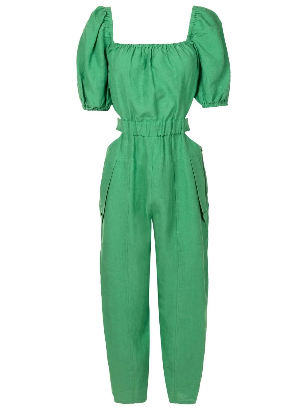 

Nk square-neck linen jumpsuit - Green