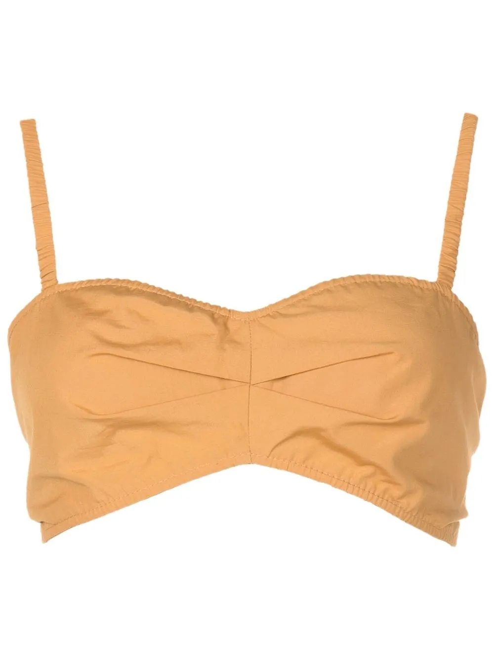 

Nk pleat-detail cotton bra - Brown