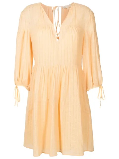Nk Tais embroidered-design flared dress