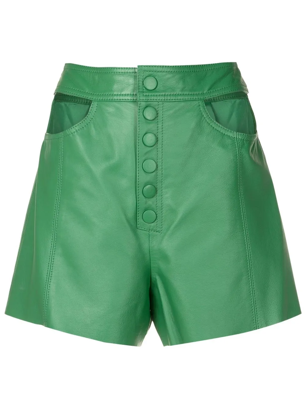 

Nk cut-out detail leather shorts - Green