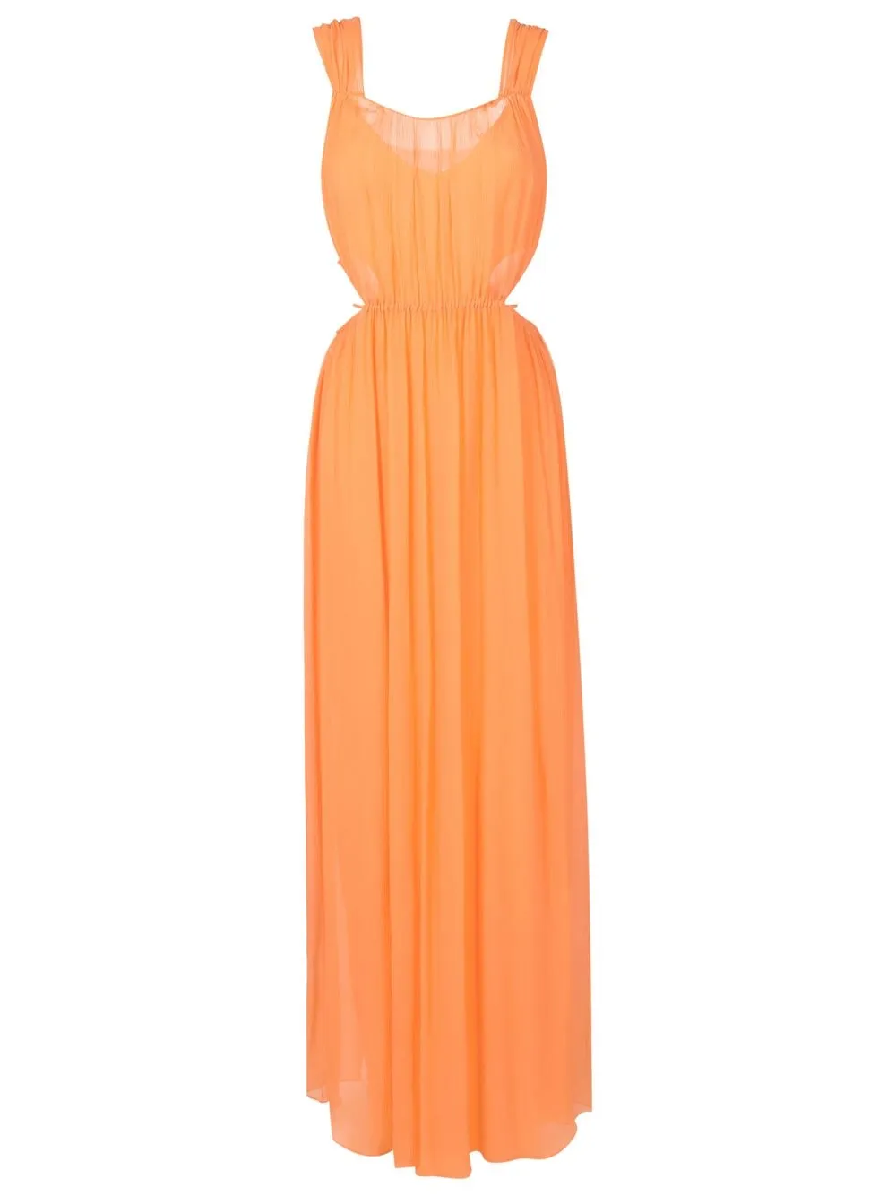 

Nk gathered-waist sleeveless gown - Orange