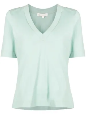 Mint green v 2025 neck t shirt