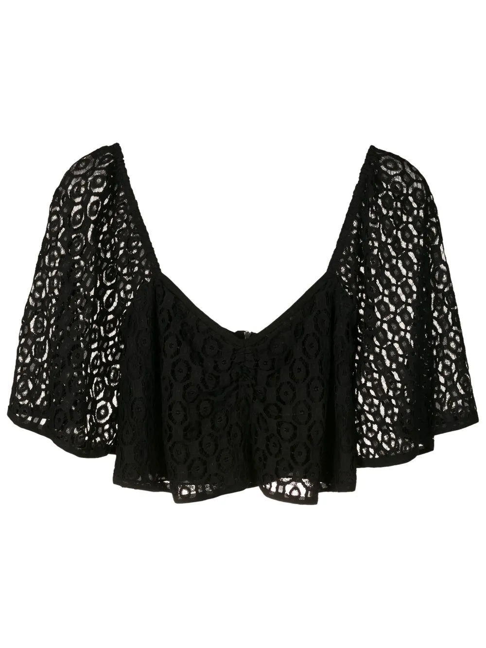 

Nk lace-detail cropped blouse - Black