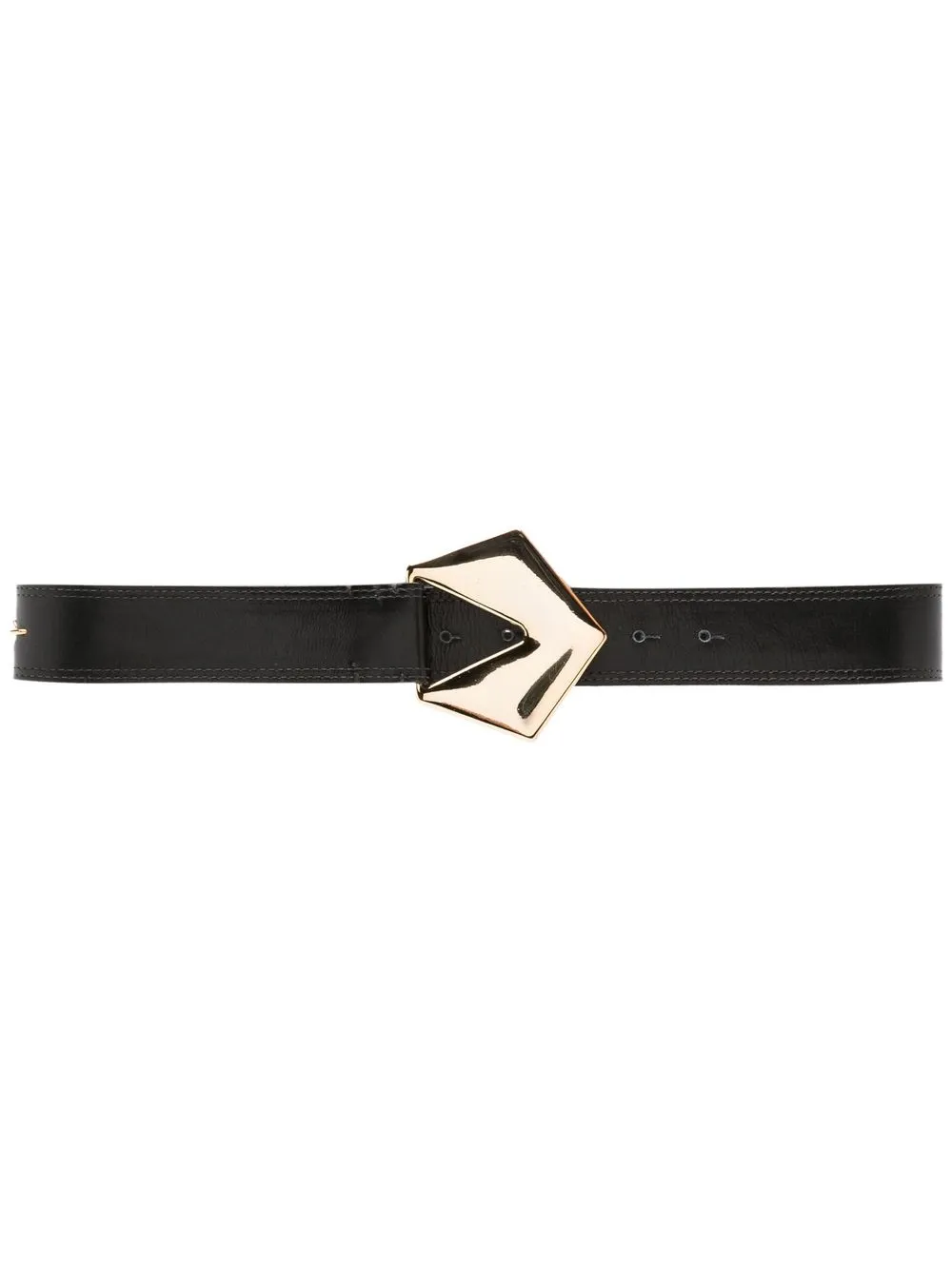 

Nk chain-link detail leather belt - Black