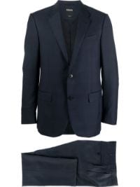 ＜Farfetch＞ Zegna シングルブレスト テーラードスーツ - ブルー画像
