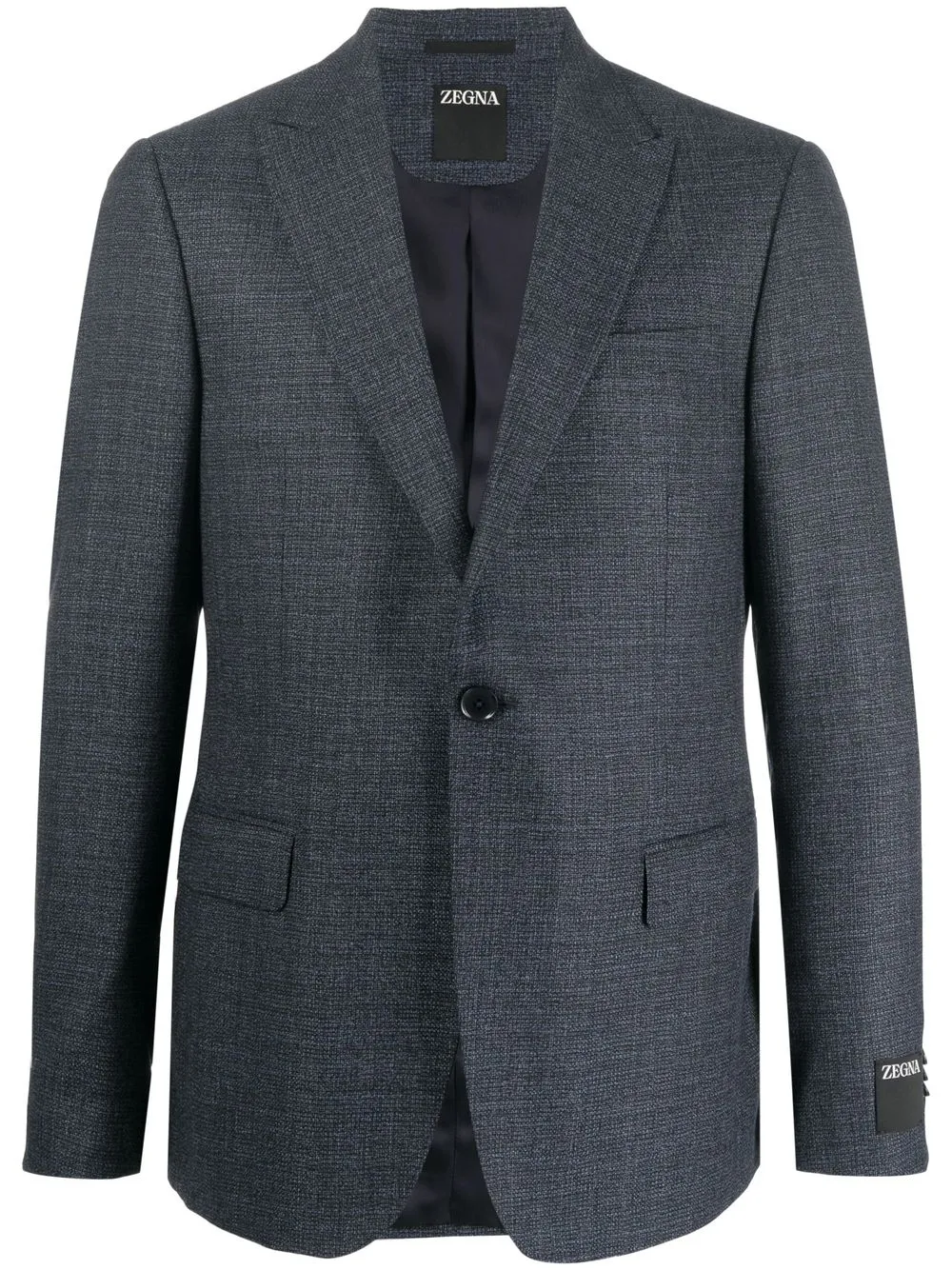 

Zegna blazer con botones y solapas de muesca - Azul