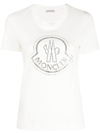 Moncler モンクレール ラインストーンロゴ Tシャツ - FARFETCH