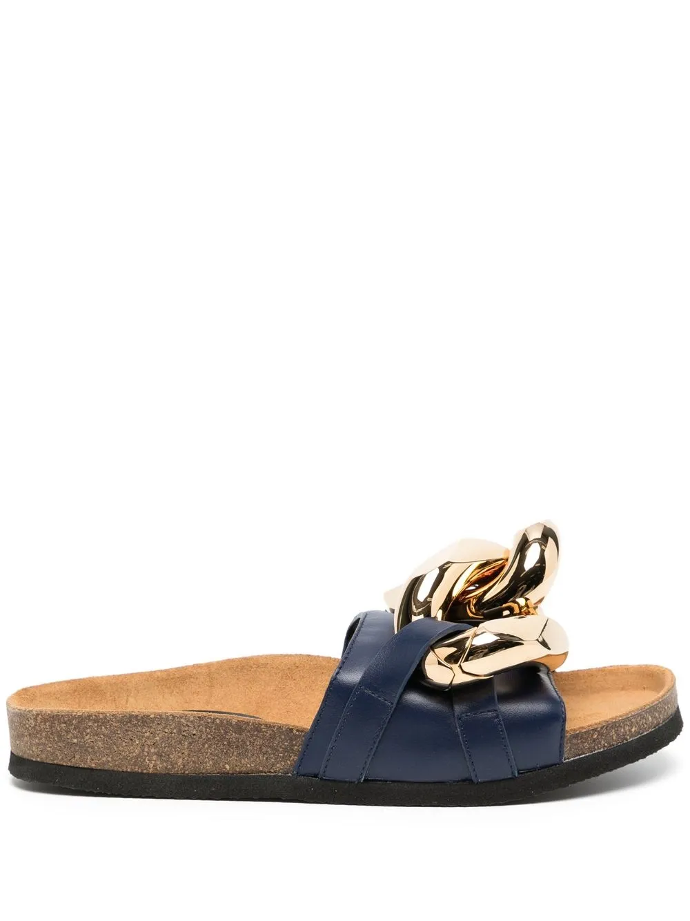 

JW Anderson chain-detail leather slides - Blue