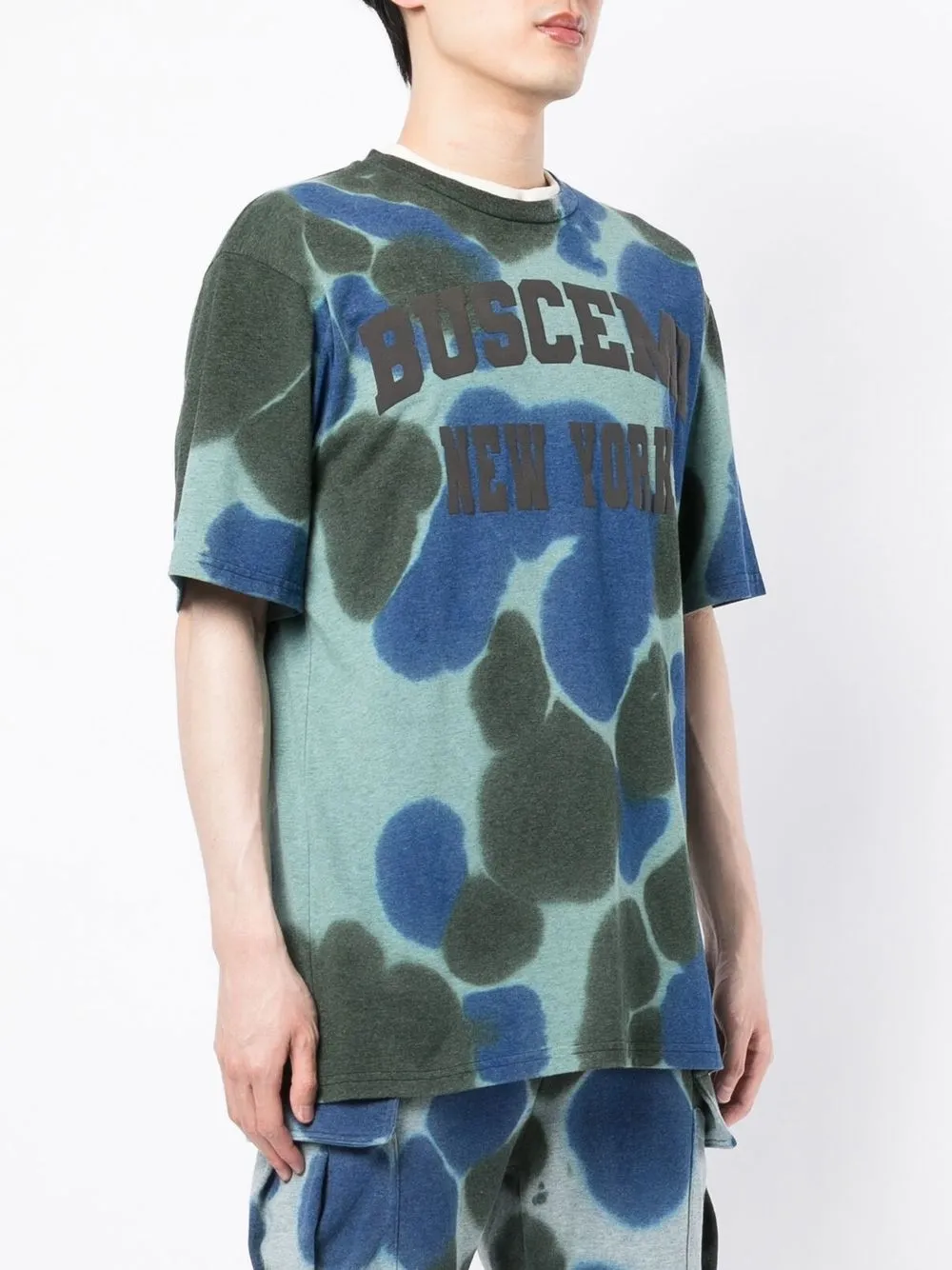  Buscemi T Shirt Mit Batikmuster   Blau 