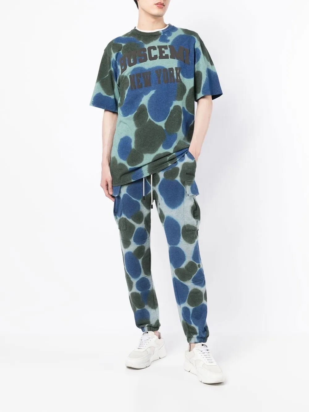 Buscemi T-shirt met tie-dye print - Blauw