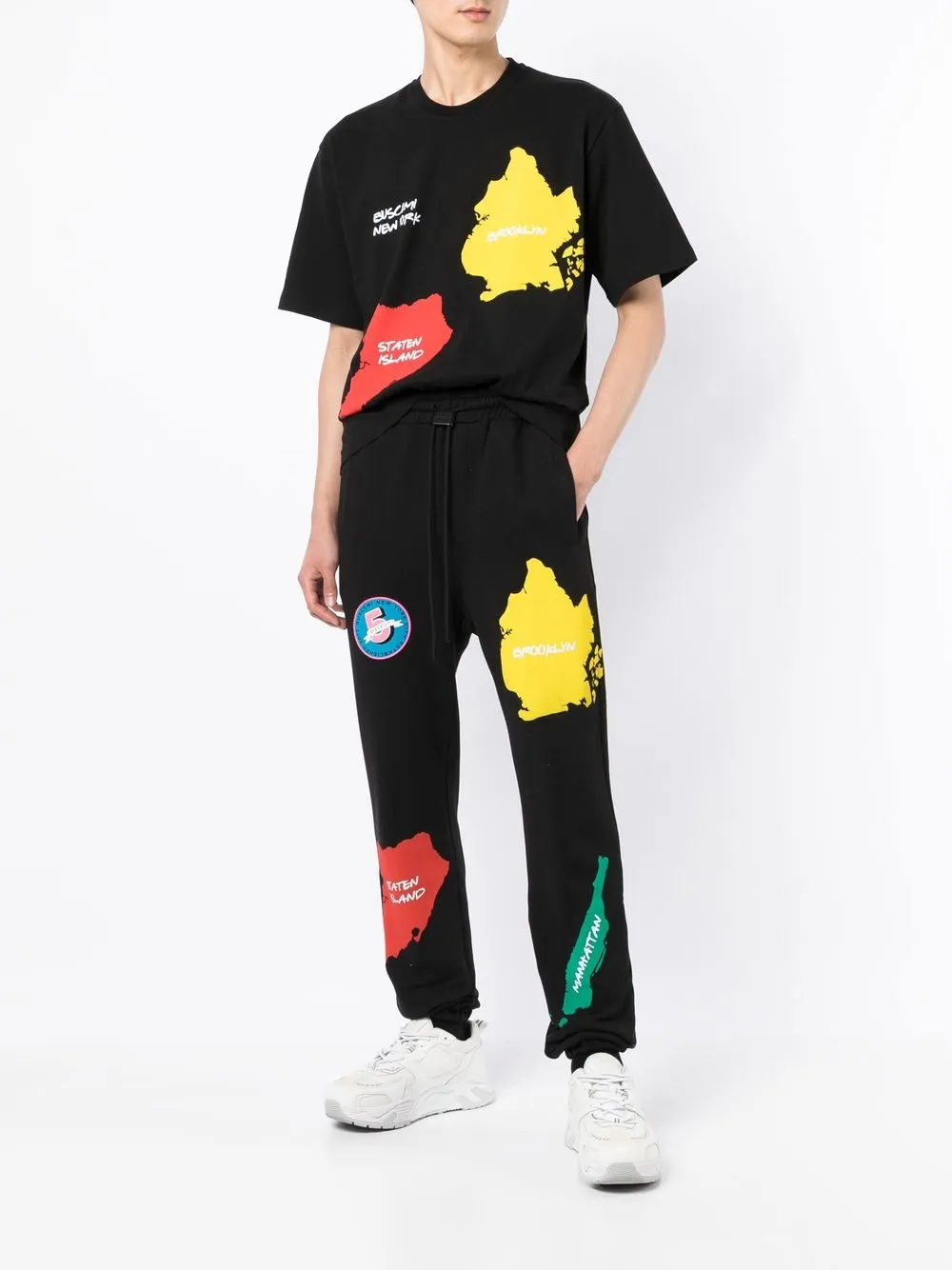 Buscemi Trainingsbroek met print - Zwart