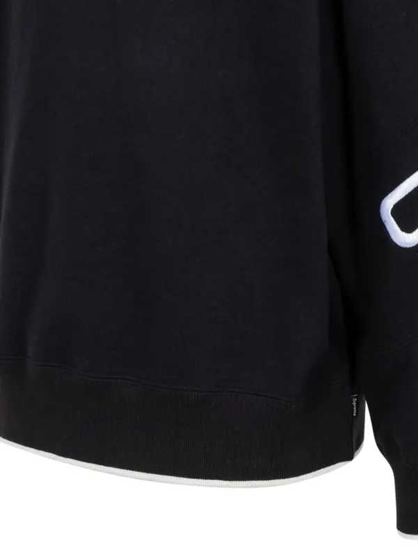 Supreme black on black clearance crewneck