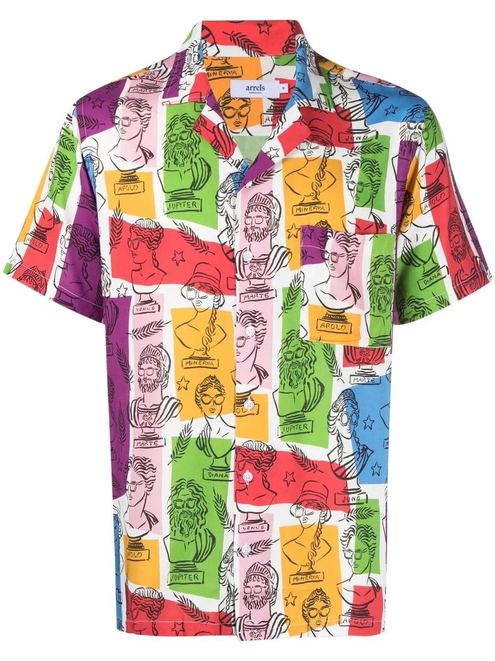 

Arrels Barcelona camisa con estampado de ilustración - Blanco