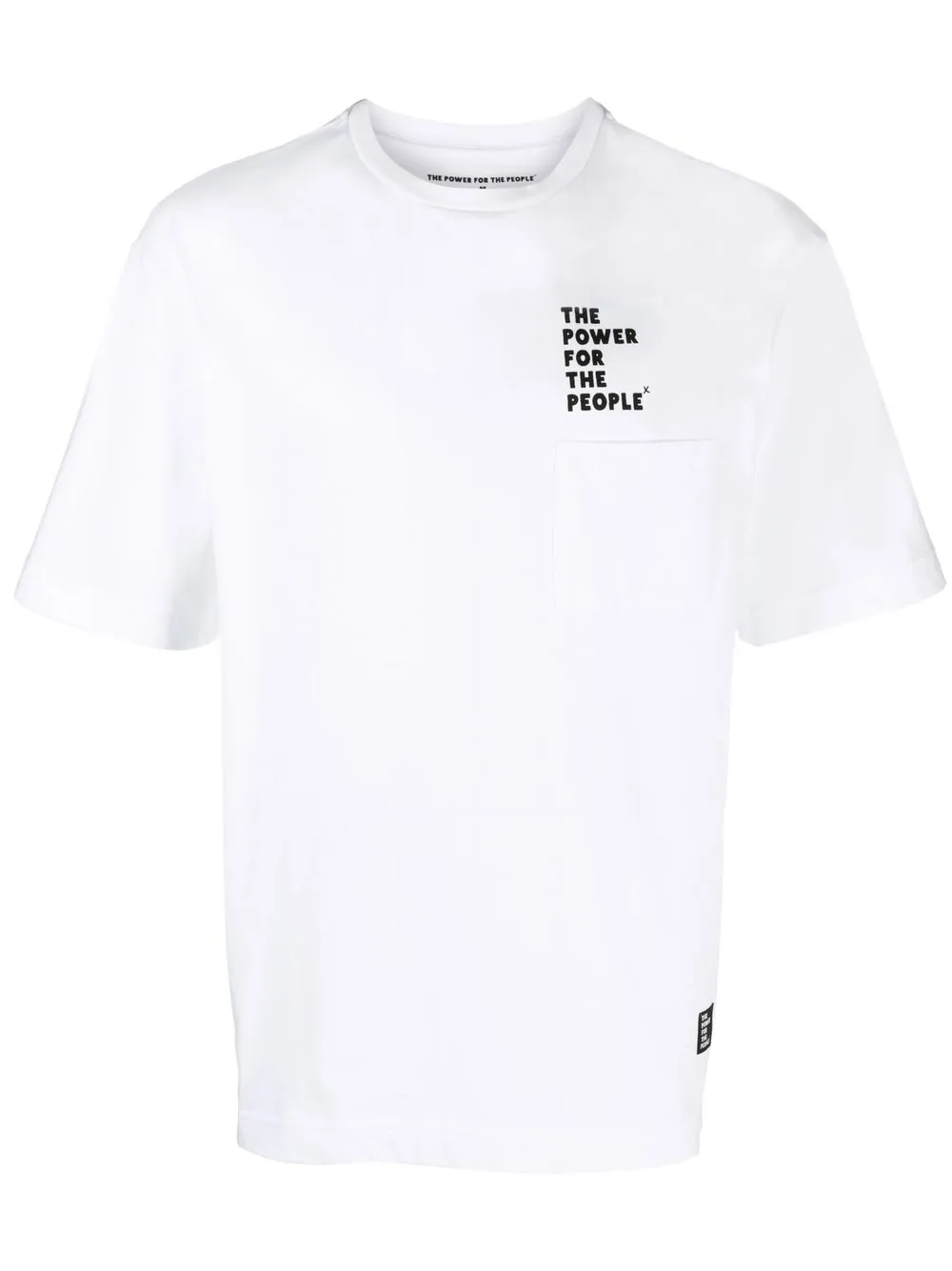 

The Power For The People logo-print organic-cotton T-shirt - White