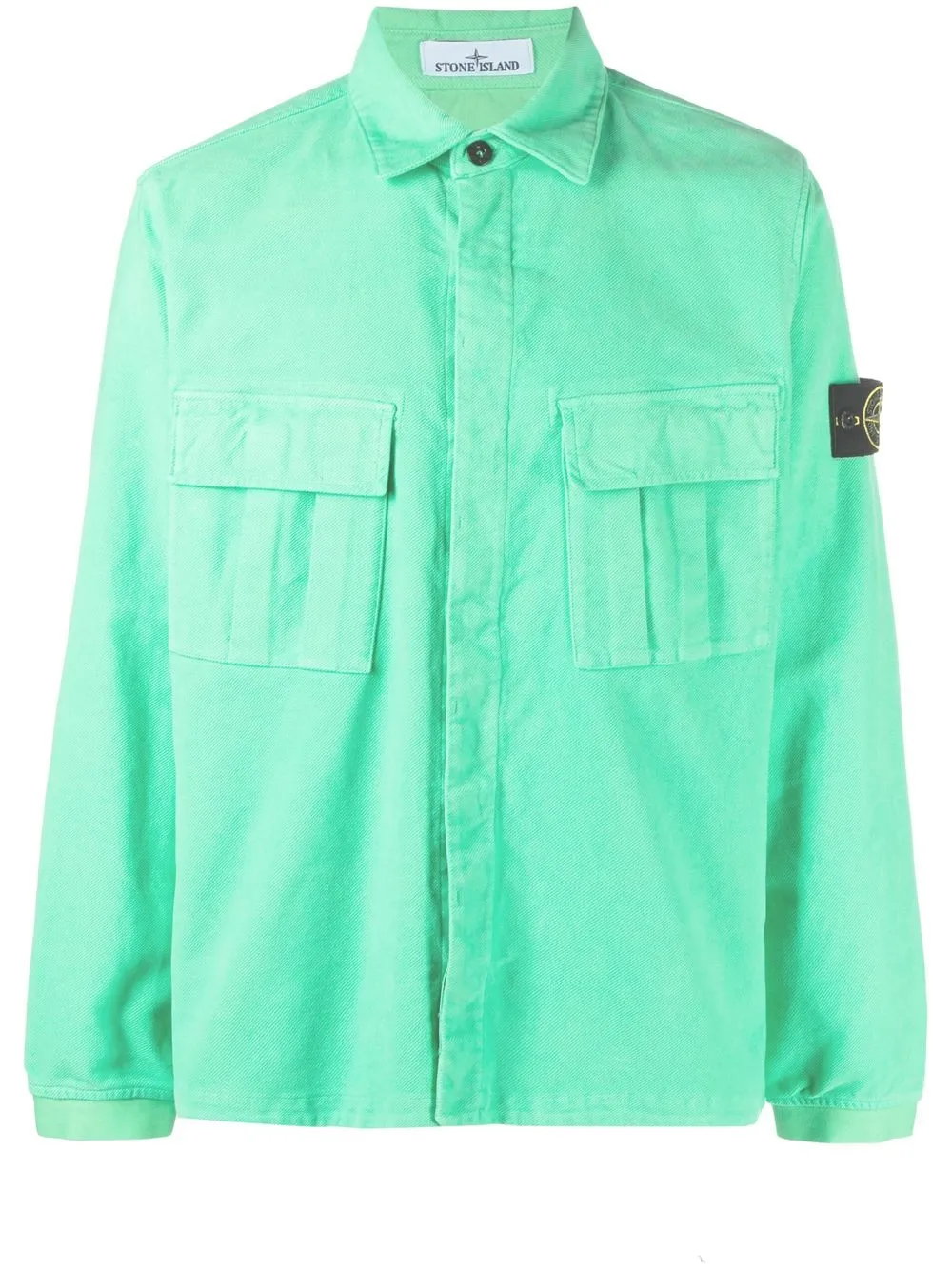 

Stone Island camisa con parche de brújula - Verde
