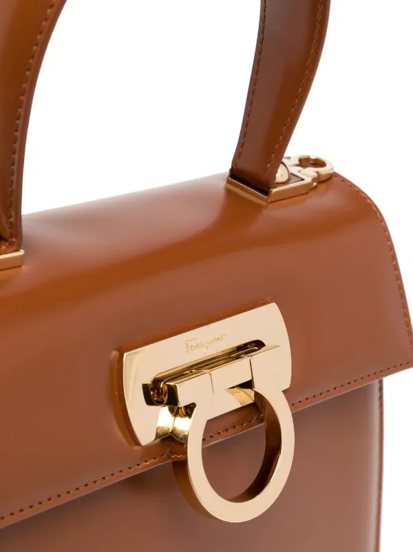 ■FERRAGAMO■ Small Iconic Tote Bag Leather Brown 2121937490 MUSINSA | SALVATORE FERRAGAMO Small Iconic Tote Bag