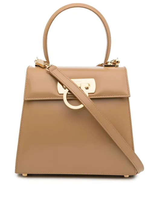 Grand sac à main Iconic à anse sur le dessus - Ferragamo - Modalova