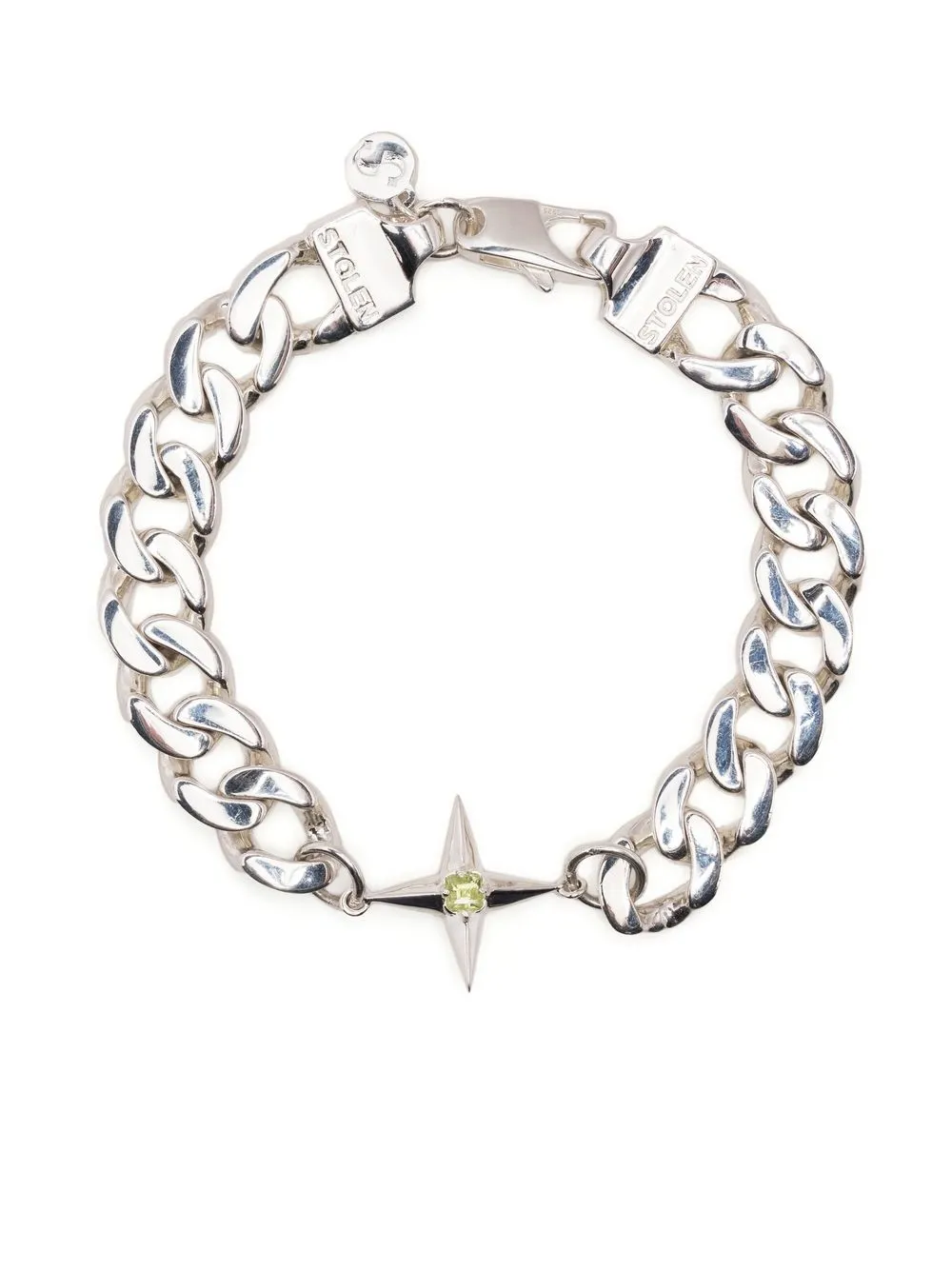 

Stolen Girlfriends Club pulsera Star Spike de cadena barbada - Plateado