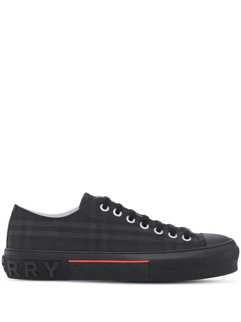 

Burberry tenis bajos con motivo Vintage Check - Gris