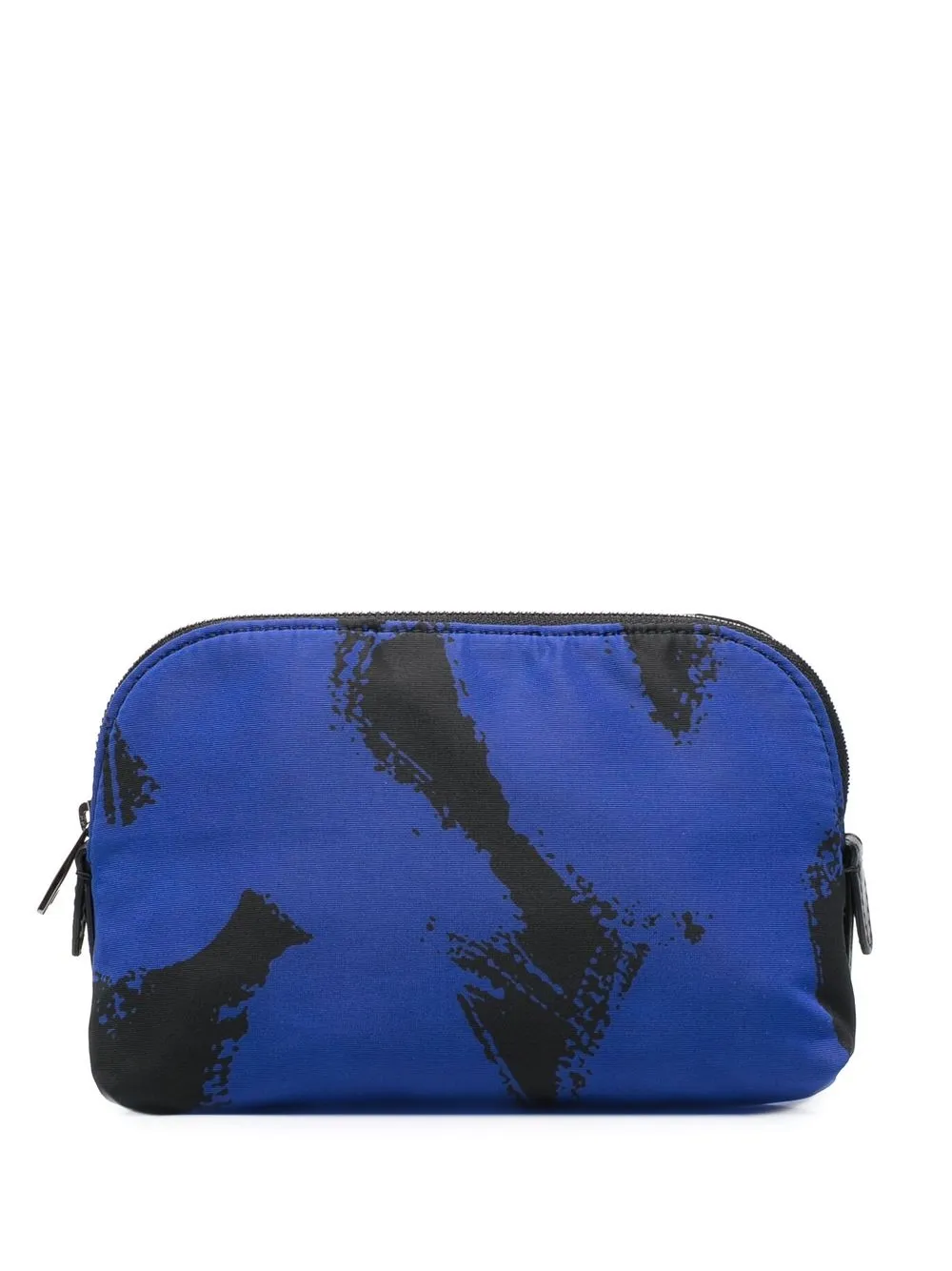 

Alexander McQueen cosmetiquera con estampado de pintura - Azul