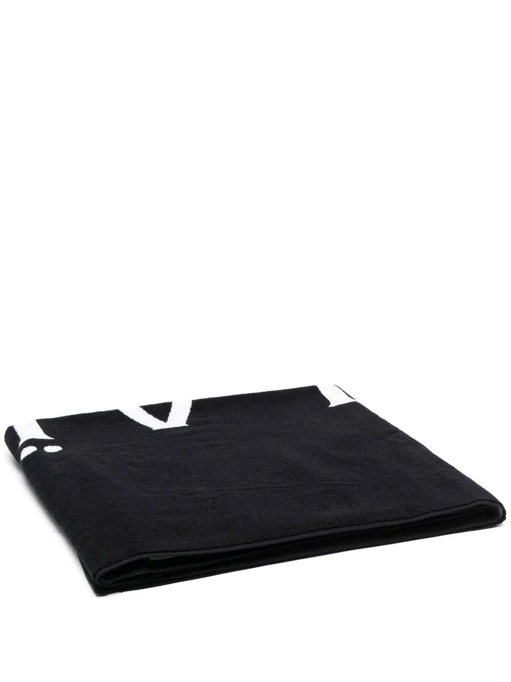 Alaïa logo-print detail beach towel | Black | Image 1