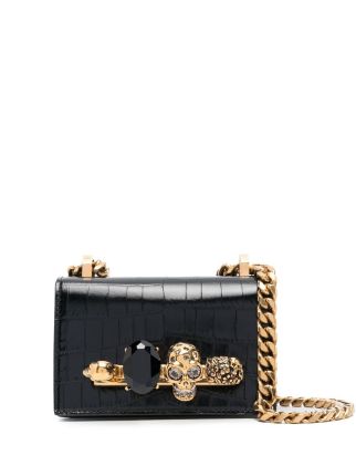 Alexander McQueen Micro Jewelled Satchel Bag Black FARFETCH IE