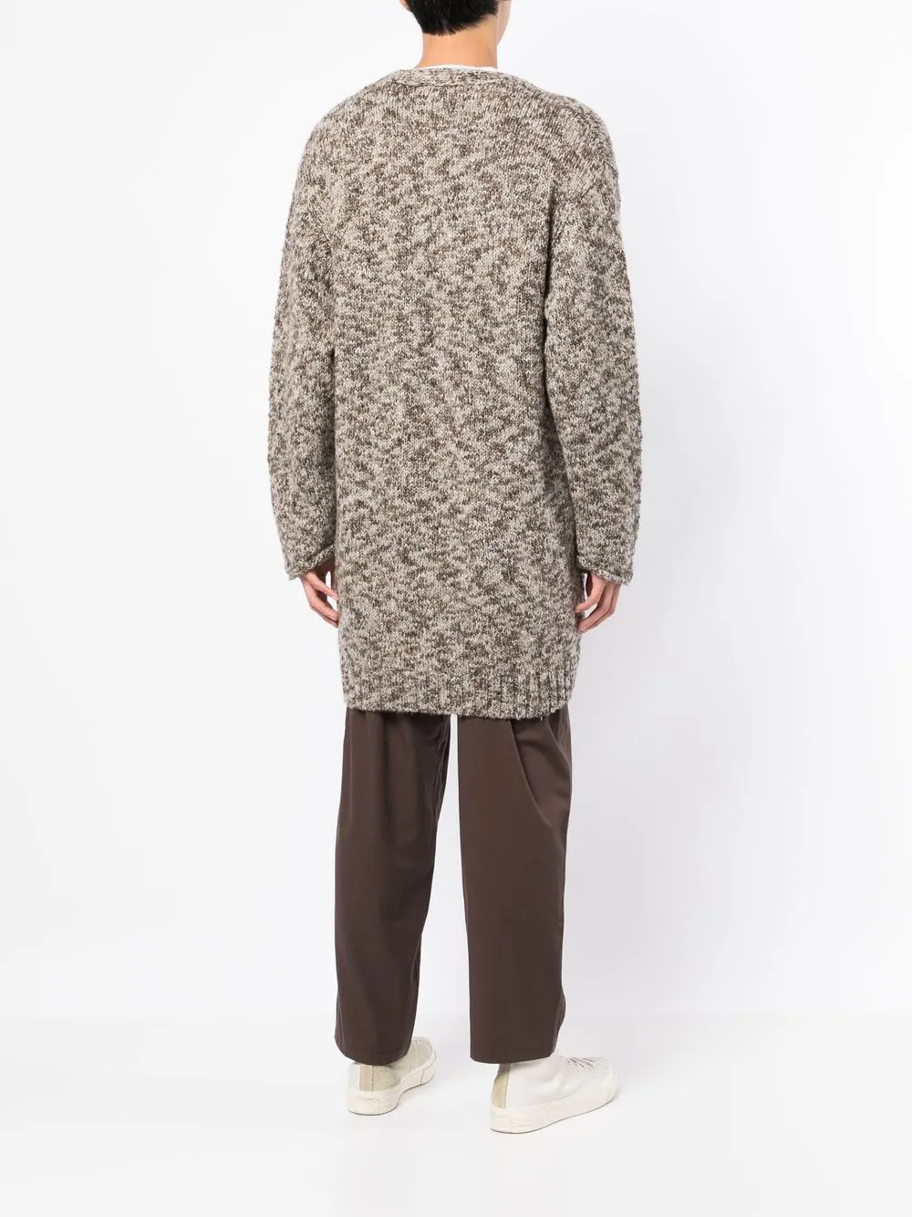 Undercover Intarsia-knit Cardigan In Brown
