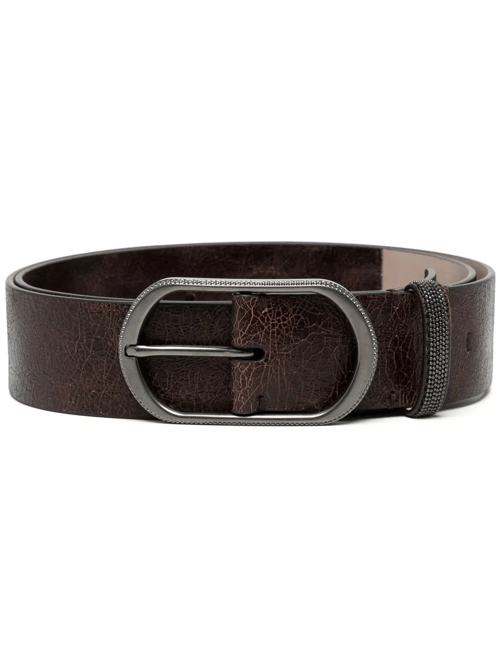 

Brunello Cucinelli buckle-fastening leather belt - Brown