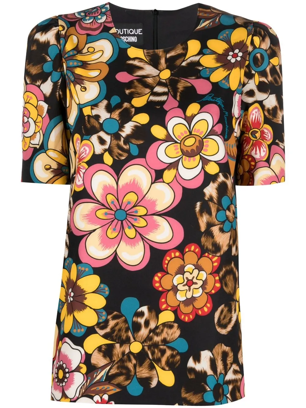 

Boutique Moschino blusa con estampado floral - Negro