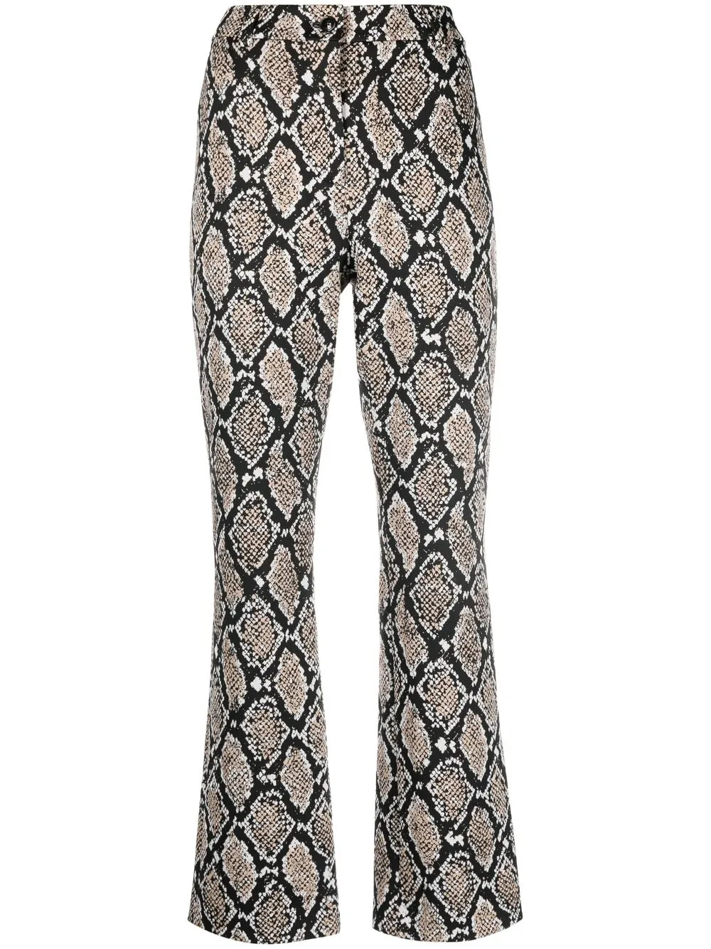 

Boutique Moschino snake-print straight-leg trousers - Black