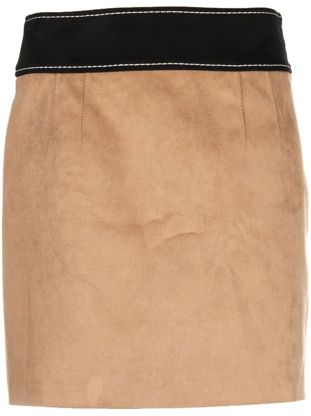 

Boutique Moschino stitched mini skirt - Neutrals