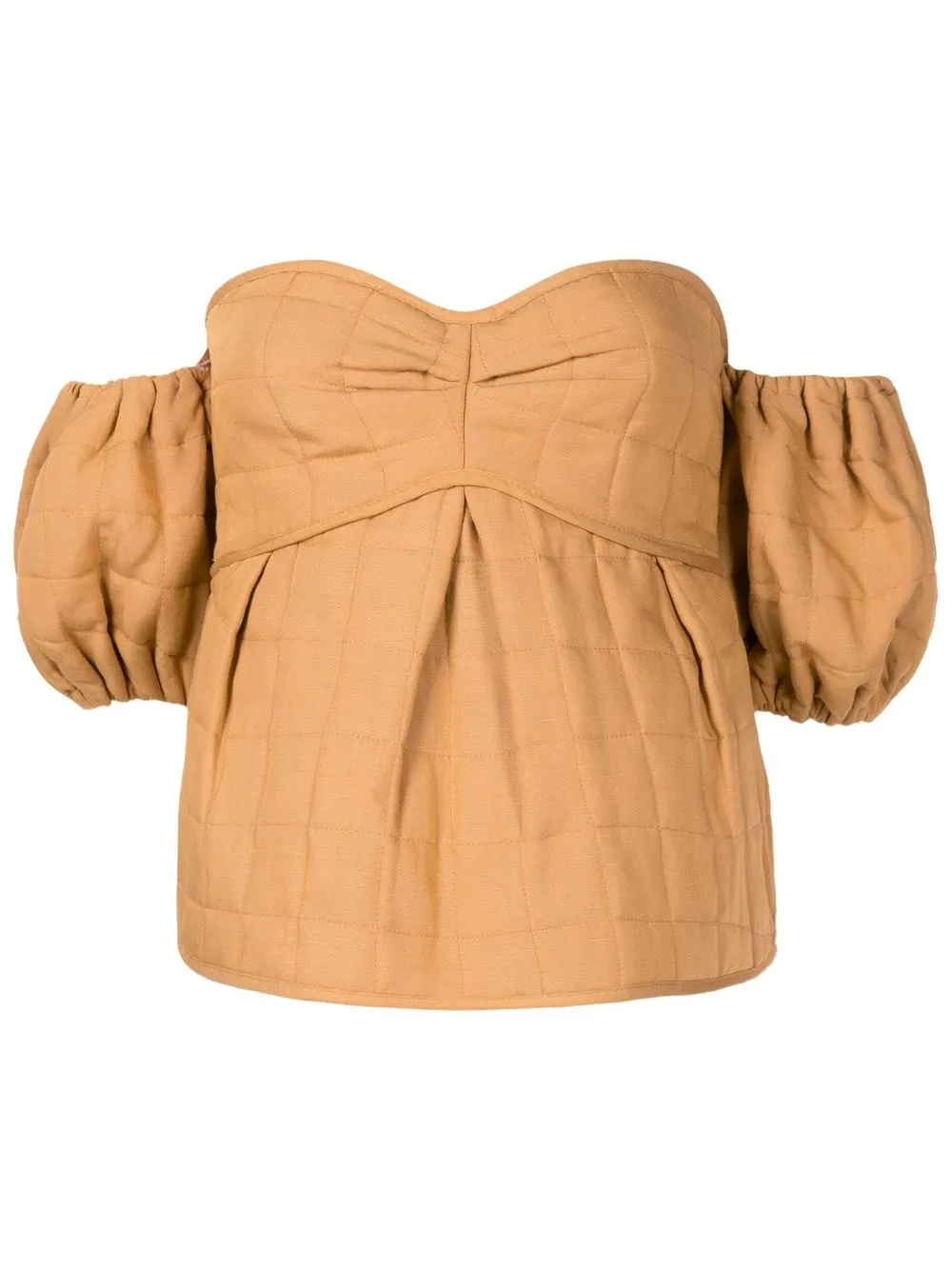 

Nk quilted off-shoulder blouse - Brown