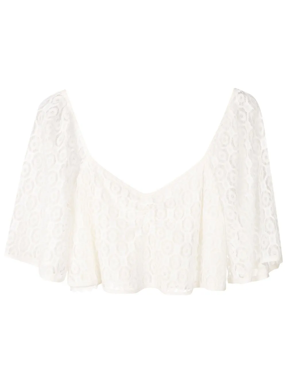 

Nk lace-detail V-neck blouse - White