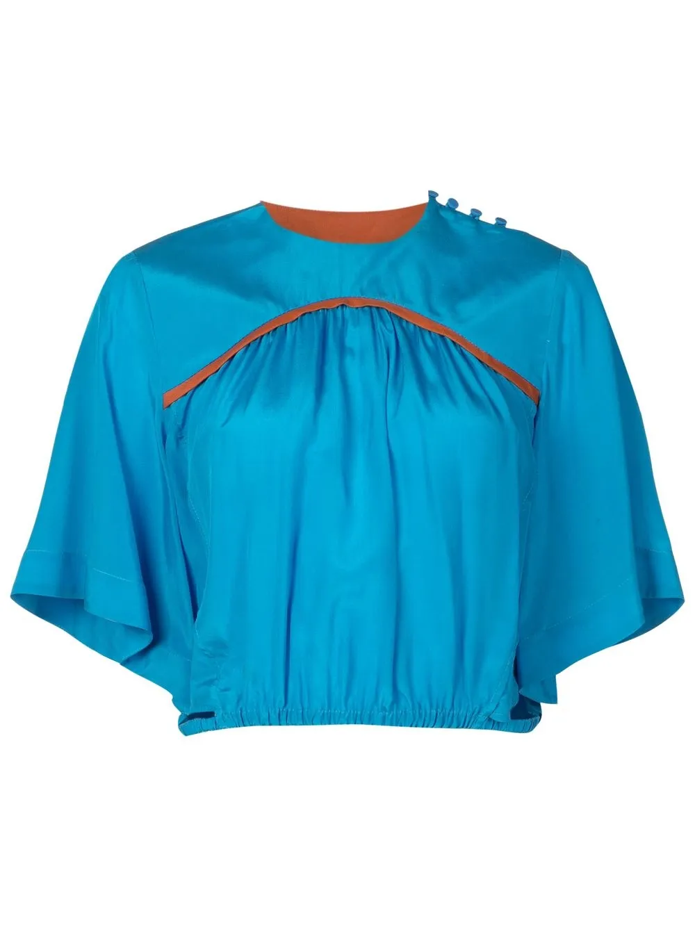 

Nk short-sleeve silk blouse - Blue