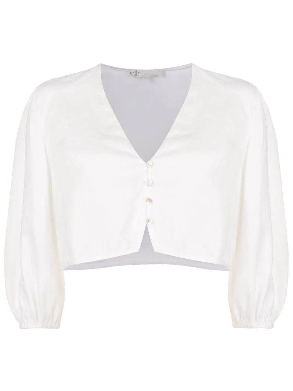 

Nk V-neck linen blouse - White