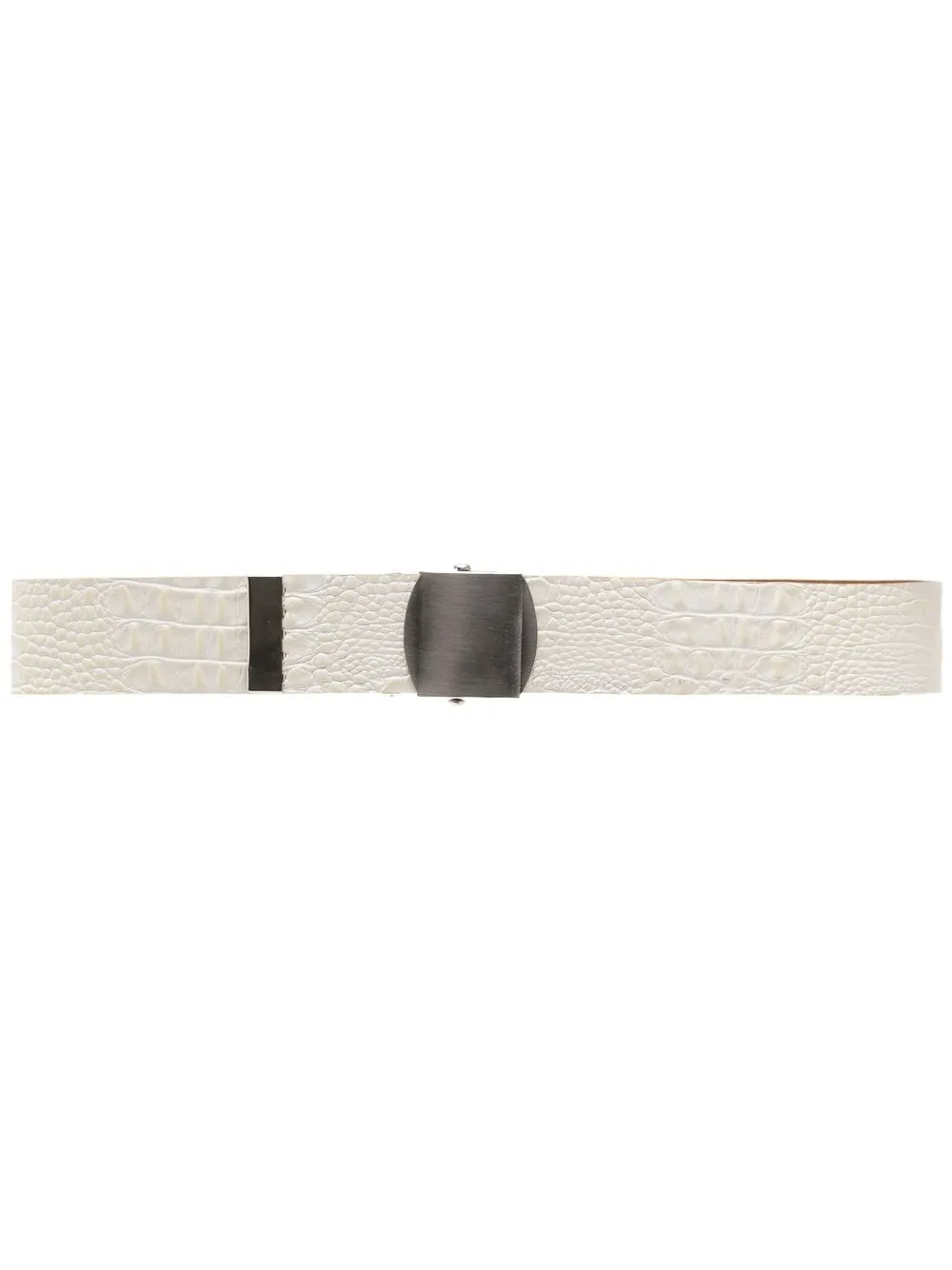 

Nk snakeskin-effect leather belt - White