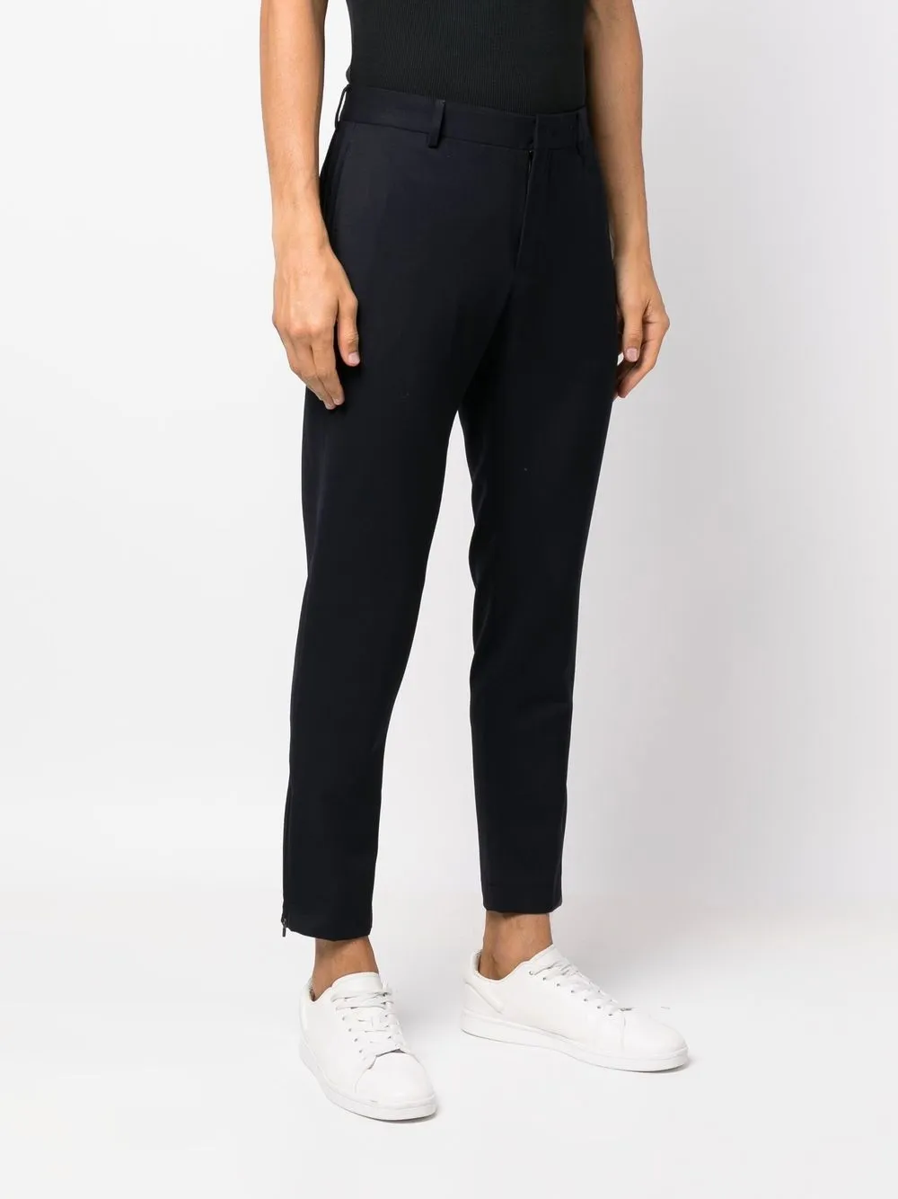 Turn-Up Hem Tailored Trousers