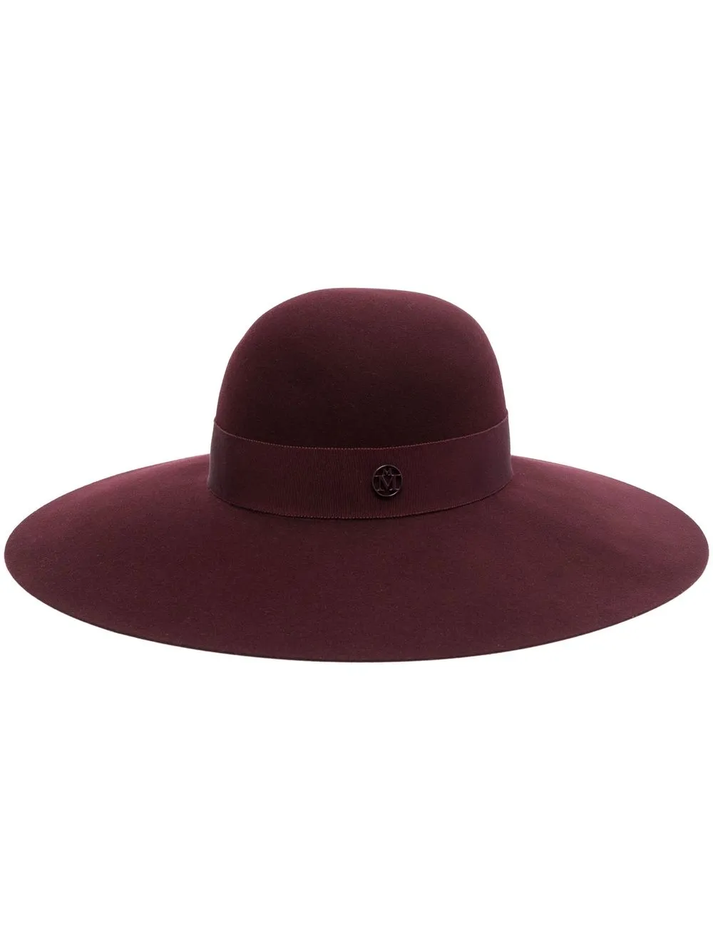 

Maison Michel logo-plaque felt hat - Red