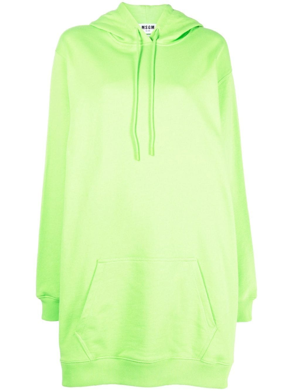 msgm robe-pull à logo imprimé - vert