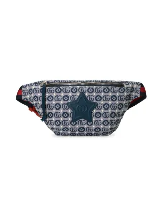 Gucci Kids logo jacquard Belt Bag Blue FARFETCH AE