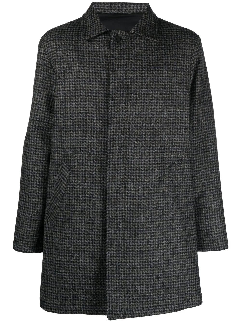 

The Power For The People Johnny houndstooth single-breasted coat - Grey