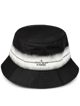 Supreme x Stone Island stripe-detail Crusher Hat - Farfetch