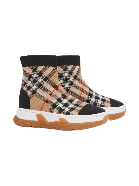Burberry Kids Vintage-check sock sneakers 
