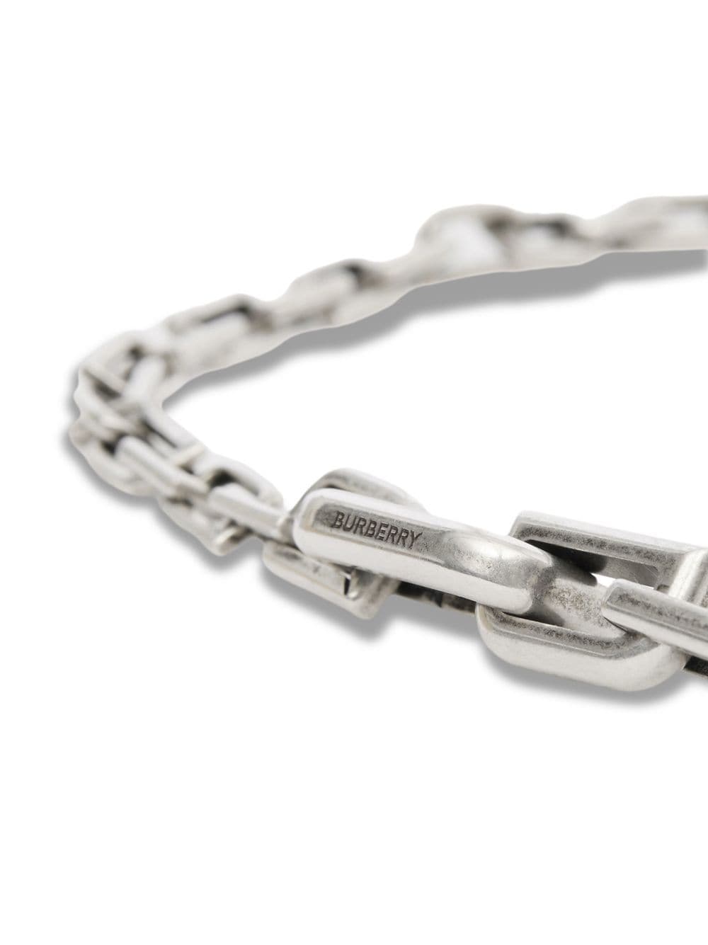 Logo Detail Palladium-plated Chain-link Bracelet in Aged Silver - Men |  Burberry® Official