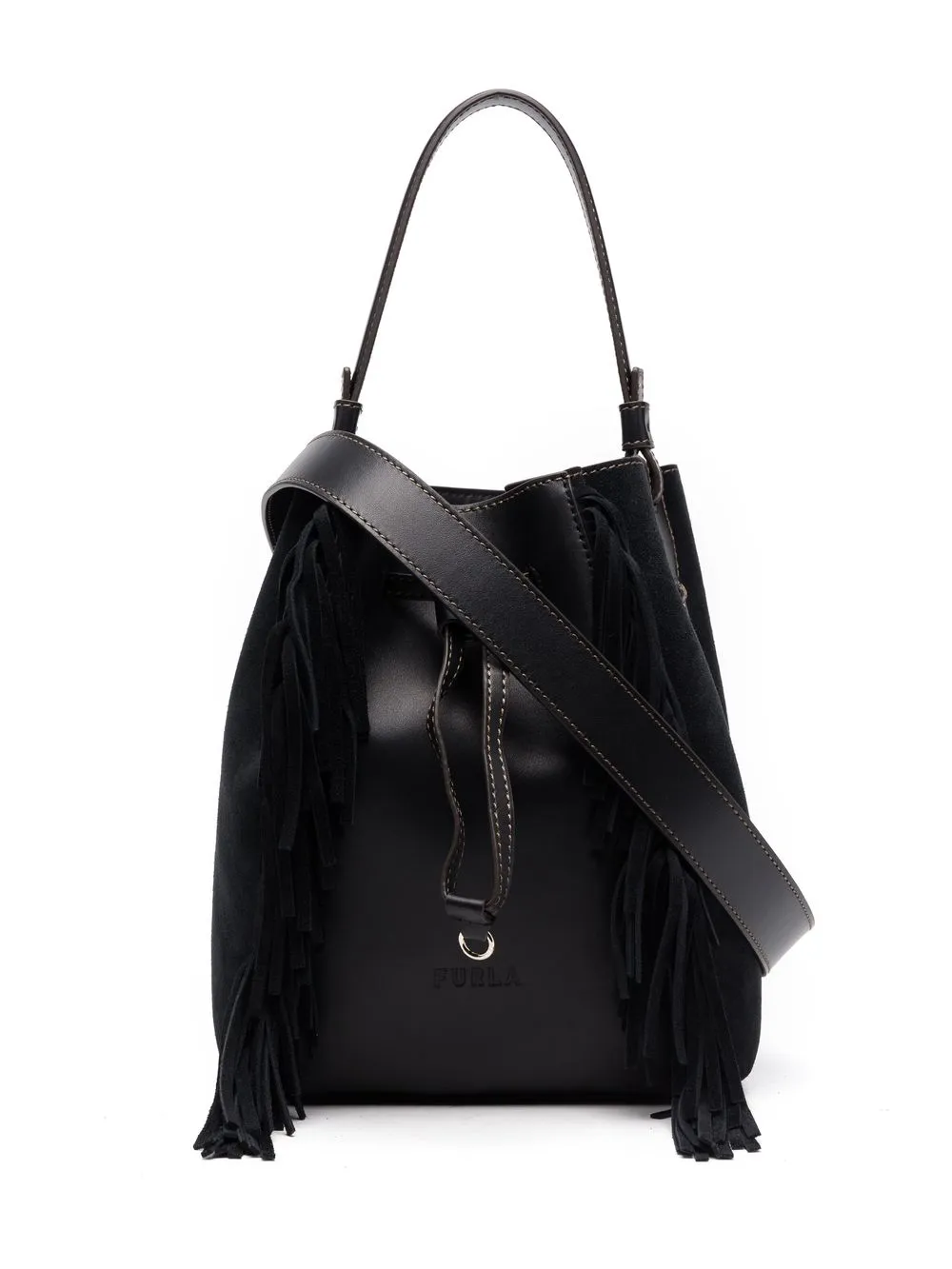 

Furla debossed-logo tote bag - Black