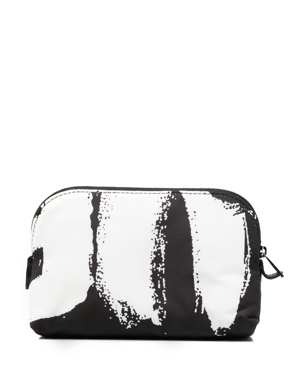 Alexander McQueen Make-up tas met print - Zwart