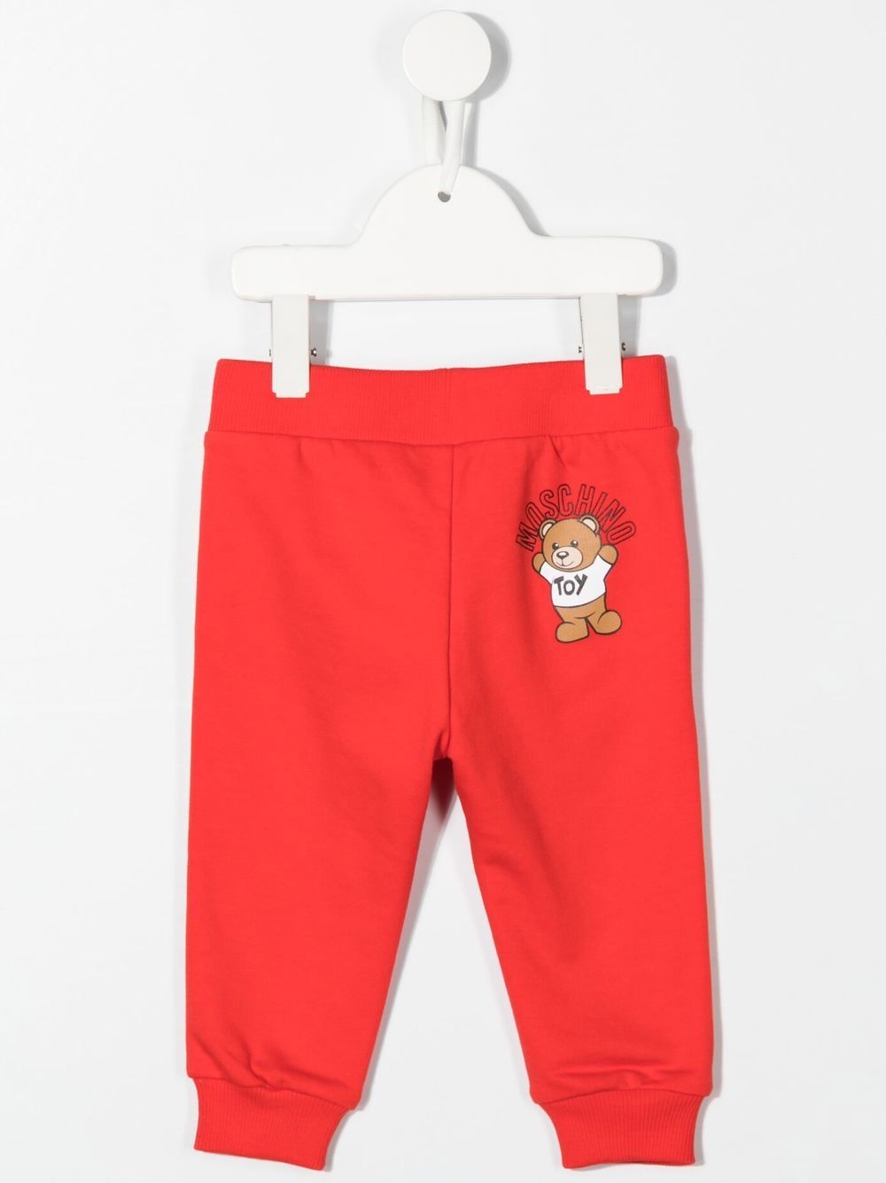 Moschino Kids Trainingsbroek met teddyprint - Rood