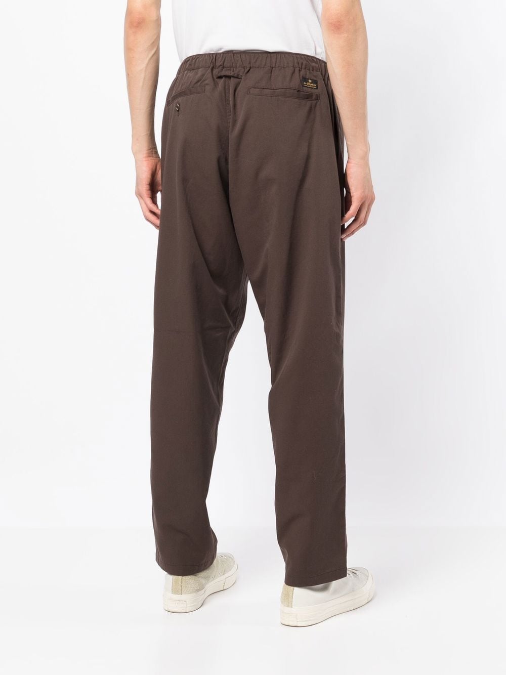 Shop Undercover Cotton Straight-leg Trousers In Brown