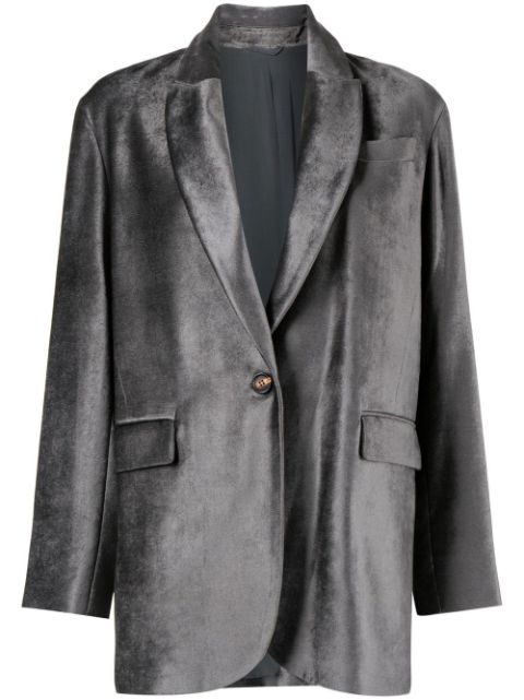 Brunello Cucinelli boxy velvet blazer Women