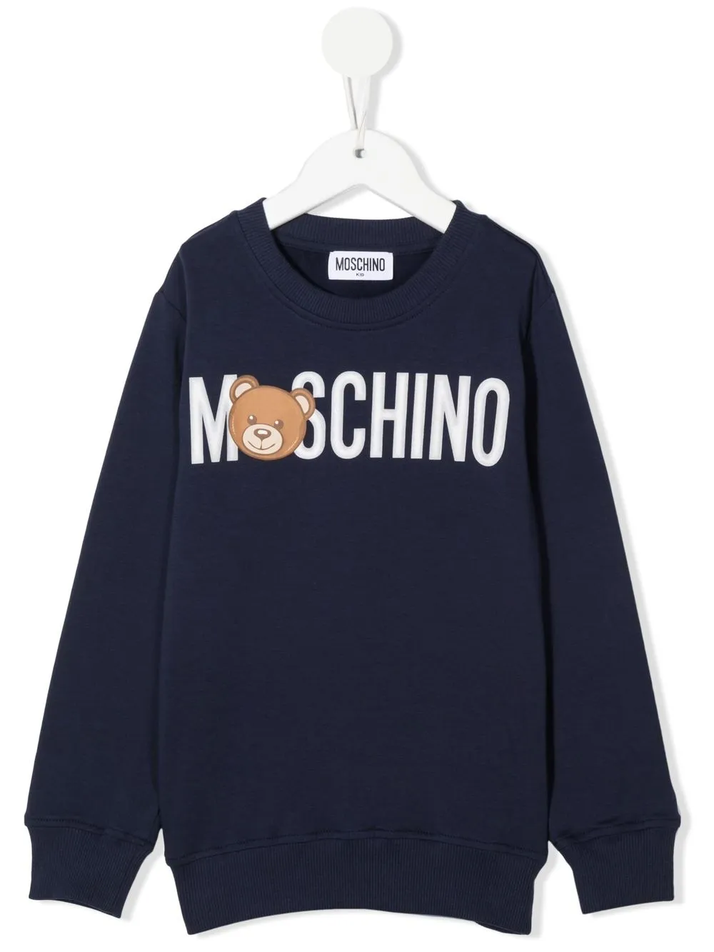 

Moschino Kids sudadera con logo estampado - Azul